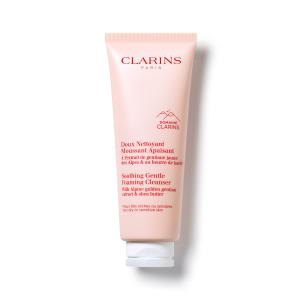 Clarins Soothing Gentle Foaming Face Cleanser | Cleanses, Soothes, and Comforts | Contains Nourishing Shea Butter | Soap-Free| SLS-Free| Very Dry or Sensitive Skin Types