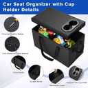 Shademax Custom for Ford Explorer Seat Organizer with Cup Holders Car Backseat Organizer for Ford Explorer 2020-2025 2026 Accessories Console Organizer for Kids Toys, Baby Supplies, Travel Dog Toys
