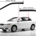 Lightronic Extra Durable Outside-Mount Auto Vent Window Visor, Fits 2003-2008 Toyota Corolla Sedan, UV Protection Rain Guard, Original Wind Deflector, No-Drill Easy Install, Dark Smoke, 4-Pcs