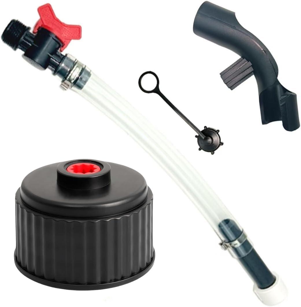 Gas Cans, racing fuel jug hose, Fuel Filler Jug Hosewith Ball 3044 Valve Shut Hose, Racing Fuels 3042 Replacement Jug Cap,5 Gallon Gas Can for Racing,Fuels Replacement Jug Cap,Scribner Fuel Jugs,  (Red)