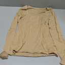 SUUKSESS Cloud Cashmere Women Scoop Neck Fitted Long Sleeve Shirt Basic Knit Tops (Small, Apricot)