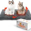 Mora Pets Self Heating Cat Bed Self Warming Cat Bed Thick Thermal Pet Bed Mat 36 x 24 Inches Removable Washable Cover for Outdoor Indoor Cats and Dogs Fur Grey Large