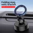 Electric Vacuum Magnetic Suction Phone Mount, Shower Phone Holder, Magnetic Cell Phone Holder for Car/Gym/Mirror/Smooth Surface, Compatible with iPhone & Android (Black)