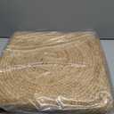 FRELISH DECOR Handwoven Jute Area Rug - 5 feet Round - Natural Yarn - Rustic Vintage Beige Braided Reversible Rug - Eco Friendly Rugs for Bedroom - Kitchen - Living Room - Farmhouse (5' Round)