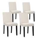 Amazon.com - FDW Dining Chairs Set of 4,Dining Room Chairs Elegant Design Modern Fabric Upholstered Dining Chairs,Beige - Chairs