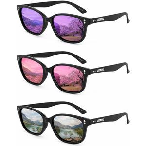 Polarized Sunglasses for Teens – UV400,Color Mirror Lenses,Matte Frame for Small Faces,Cycling & Outdoor