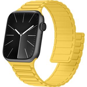 Magnetic Silicone Watch Band Compatible with Apple Watch 44mm 45mm 49mm 46mm 42mm 41mm 40mm 38mm bands Women Men, Soft Sport Strap for iWatch Series11 10 9 8 7 6 5 4,ULTRA3 2,SE3 2 1