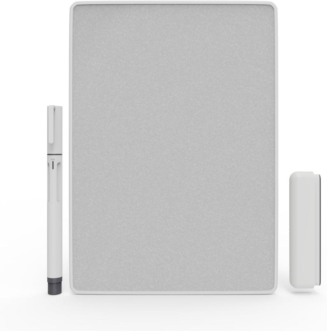 Magnetic Writing Board 11.85”x 8.4” Reusable Memo Pad Board with Pen & Eraser, ABS Frame Dry Erase Board for Working Studying Meeting, Portable Handwriting Board Kit