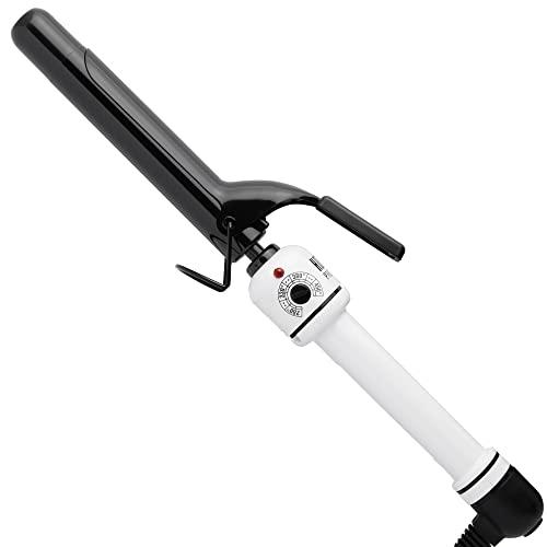 HOT TOOLS Pro Artist Nano Ceramic Curling Iron/Wand | For Smooth, Shiny Hair (1” in) Black/White