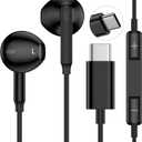 Flecom. Type C Earbuds Wired Earphones Wired Headphones USB C for Samsung Galaxy A17/A16 5G/S25 FE/S25 Ultra/S25 Plus/S24FE/S23FE/A56/A36/S22, iPhone 17/16e/16 Plus/Pro Max, Pixel 9, with Mic&Remote Control