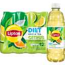 Lipton Diet Green Tea Citrus, 16.9 Fl Oz Bottles (Pack of 12) (EXP 04/13/26)