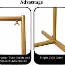 5FT x 6.6FT Square Wedding Arch Frame Gold Metal Backdrop Stand for Ceremony Bridal Baby Shower Party Birthday Anniversary Outdoor Decoration Photo Booth Background Arbor