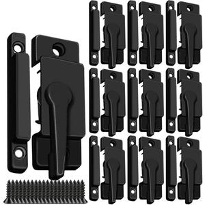 10 Pack Window Sash Locks Window Latch Replacement Window Locks for Vertical and Horizontal Sliding Windows Double Hung Windows-Black