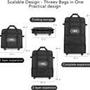 Suitcases with Wheels, Expandable Foldable Luggage Bag, Collapsible Rolling Travel Bag for Men Women, Lightweight Duffel Bag with Spinner Wheel (X Large)