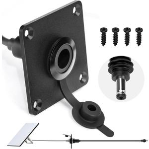 RV Waterproof Wall Socket Passthrough for Starlink Mini，Aluminum Panel Mount DC 5.5x2.1mm Female Socket for RV, Campervan, Caravan, Motorhome, Van, Boat & Battery Box
