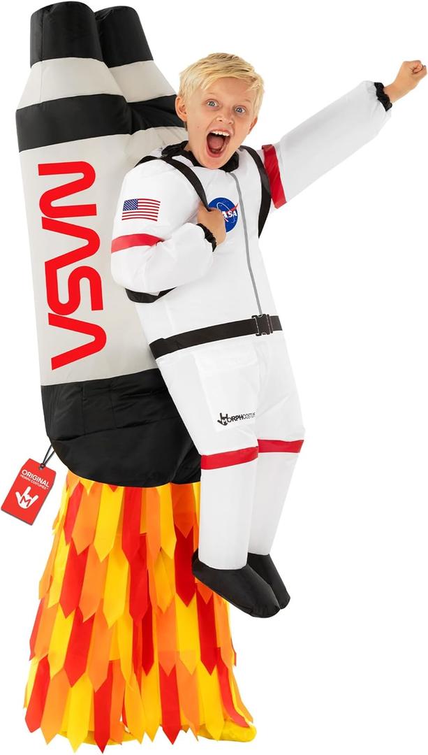 Morph Inflatable Costumes for Kids, Inflatable Jetpack Costume for Kids, Halloween Costumes For Boys,  (One Size 3'11"-5'3" 6 to 12 years old)
