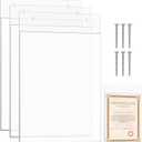 Fullhawl 3 Pack 8.5x14 Acrylic Wall Mount Sign Holder Clear Paper Document Holder with Hardware Floating Picture Frame for Certificate Notices Upcoming Events Office Restaurant Healthcare Facilities