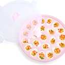 HANSGO Deviled Egg Containers with Lid, Deviled Egg Platter Carrier Holder Trays with 22 Slots for Holiday Party and Home Kitchen, Pink