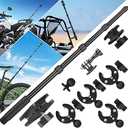 Motorcycle Mount Kit Compatible with Insta 360 X4 X5, Bike Handlebar Clamp Mounts for Gopro, 59" Invisible Selfie Stick with Double Clamp for Action Camera,Motorcycle Bicycle Riding Records