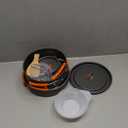 Odoland 10pcs Camping Cookware Camping Pots and Pans Set with Kettle Plastic Bowls and Soup Spoon for Camping, Backpacking, Outdoor Cooking and Picnic