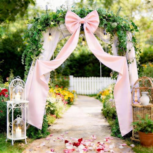 Extra Long Satin Pink Bow for Coquette Room Decor,70x20 Inch Bow Wall Decor for Valentine's Day Bachelorette Bridal Shower Wedding Birthday Christmas Decorations