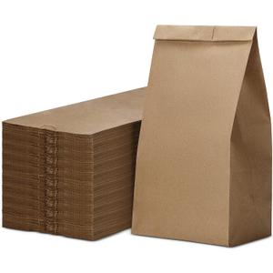 Culinware Kraft Paper Bags 10 Lb - Durable Brown Paper Bags for Snack, Lunch, Sandwich, Pastries, Popcorn, Grocery and Party Favor Bulk Paper Bags 6.5 x 4.15 x 13.3 In - 500 Count