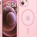 TOCOL for Phone 12 Case, Compatible with Magsafe Charger, Full Camera Protection, Drop Protection, Translucent Matte Phone Case for iPhone 12 6.1 inch (Light Pink)