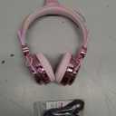 KORABA Kids Wireless Headphones for Girls Children Teens, LED Light Up Bluetooth Unicorn Headphones with Microphone for School/Xmas/Online Study/Unicorn Gifts (Pink Wireless)