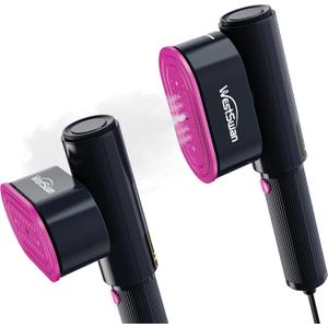 Portable Travel Steamer for Clothes, Fast Wrinkle Remover Garment Steamer for Home & Travel, 2-in-1 Iron & Steam with 90Rotatable Head, Handheld Iron Steamer