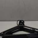 HOUSE DAY Black Plastic Hangers 60 Pack, Clothes Hangers with Non Slip Hooks, Durable & Space Saving Coat Hanger, Light-Weight Clothing Hanger, Perfect Closet Organizer for Everyday Use