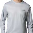 Columbia Men's Terminal Tackle PFG Fish Flag Long Sleeve (XX-Large, Cool Grey/Black Bass Lures)