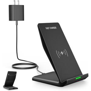 Fast Wireless Charger for Samsung, Wireless Charging Stand Desk Phone Charger Stand with PD 20W USB C Plug Adapter for Samsung Galaxy S24 Ultra S24+ S23 S22 S21 S20, Pixel 8 7 Pro, iPhone 17 16 15 14