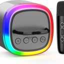 Mini Karaoke Machine for Kids: Portable Bluetooth Speaker with Wireless Microphone for Kids & Adults - Ideal Christmas Easter Birthday Gift Music Toys for Girls Boys Aged 4 5 6 7 8 9 10 11 12+