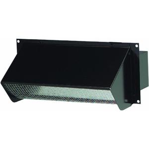 Broan BROAN-639-BLACK Black 639 Wall Cap for 3-1/4" x 10" Duct for Range Hoods and Bath Ventilation Fans