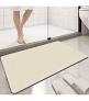 Diatomaceous Earth Bath mat Bathroom Rugs Super Absorbent Quick Dry Non Slip Bath Mat Thin Bathroom Floor Mats Fit Under Door-Shower Rug for in Front of Bathtub Shower, Beige, 15.7"*31.4", 3Pack