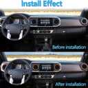 for Toyota Tacoma Outer AC Vent Decoration Rings Dash Dashboard Air Conditioner Air Outlet Vent Cover Trim Compatible with Toyota Tacoma 2016-2021 4pcs(Orange)