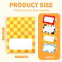 48pcs Cartoon Story Food Labels Signs - 6x4.6in 4 Style Theme Name Setting Card Folded Table Place Labels for Birthday Decorations Party Supplies