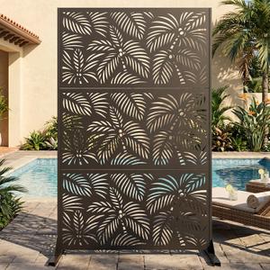 72" H Outdoor Privacy Screen, Palm Tree Privacy Panel for Patio&Backyard