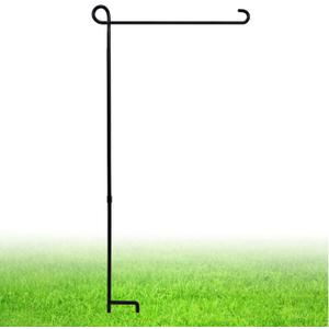 Garden Flag Stand, Thickened Pole Sturdy Straight Premium Metal Yard Flag Holder Weather-Proof Flagpole Seasonal Garden Flag, Christmas Garden Flag, Outdoor Decor Decoration (1PC, NO ACCESSORY)