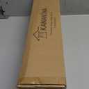 KAMANINA Silver Crystal Curtain Rod 72 to 144 Inches (6-12 Feet), 1 Inch Heavy Duty Curtain Rods for Windows, Telescoping Long Drapery Rods with Acrylic Diamond Netted Texture Finials