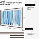 Samsung 43" The Frame Customizable Bezel (2026 Model), Magnetic, Easy Installation, VG-SCFH43BWBZA, Modern Brown