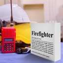 Firefighter Gift for Men Women, Appreciation Thank You Gift for Firefighter, Fireman Christmas Birthday Graduation Retirement Gifts, Firefighter, Wooden Box Sign