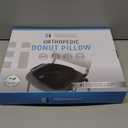 Premium Large Donut Pillow for Tailbone Pain Relief - Hemorrhoid Pillow for Sitting, Coccyx Support, Postpartum Recovery, Pressure Sores, Post Surgery and Sciatica, Orthopedic Donut Seat Cushion (Black, Large - 18.5" x 15" x 2.5")