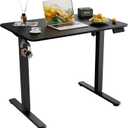 35" Electric Standing Desk, Height Adjustable, Sit Stand Up Desk for Home Office & Computer Workstations, Memory Controller, Black (35 inch)
