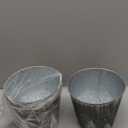 Christmas Gold Galvanized Metal Buckets - 4Pcs Rustic Farmhouse Tin Planters Pot with Drain Hole and Plug Xmas Gift Vintage Flower Pot for Party Table Centerpieces Outdoor Garden Home Decor, 6 Inch