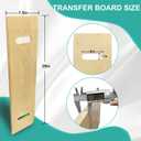 Wooden Transfer Board,29"Sliding Board Transfer to Wheelchair Senior and Handicap Move Assist Slide Transfers 2 Cut Out Handles Load Capacity 440 Pounds Smooth and Portable for Car Sofa Bed