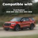 Door Pillar Trim Molding Window Trim Left & Right Front Windshield Side Garnish Outer Pillar Fit for Ford Explorer2020-2025 OE: LB5Z-7803145-AA LB5Z-7803144-AA