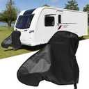 Caravan Hitch Cover,Universal Waterproof Breathable Tow Hitch Cover Car Hook Connector Cover Tongue Jack Cover PVC Trailer Tow Ball Coupling Lock for Campervan Caravan