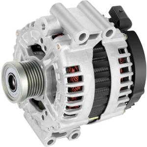 SCITOO Alternator 11301 Fit for BMW 2008-2013 3.0L For BMW 323i 2007-2009 2.5L For BMW X3 2007-2009 3.0L ABO0391 12-31-7-550-968 12V 180Amp CW 6 Groove Clutch Pulley VBO0391 400-24214 400-24287