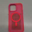 Newfuture Designed for iPhone 14 Pro Max Case with Magnetic [13 FT Military Drop Protection] [Compatible with Magsafe] Slim Translucent Matte Shockproof with Anti-Fingerprint Phone Case, Hot Pink